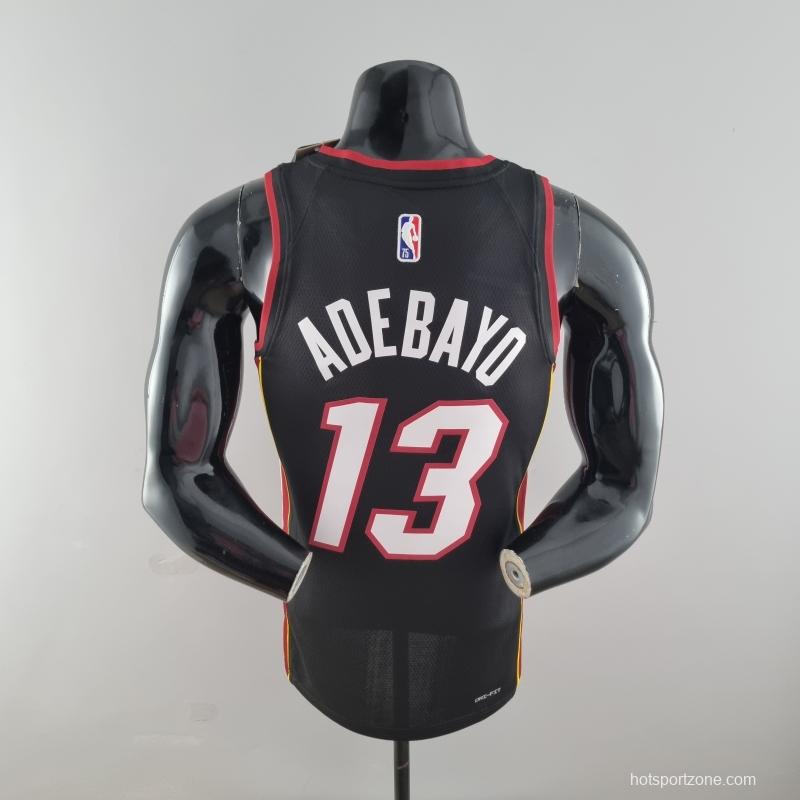 75th Anniversary Miami Heat ADEBAYO#13 Black NBA Jersey