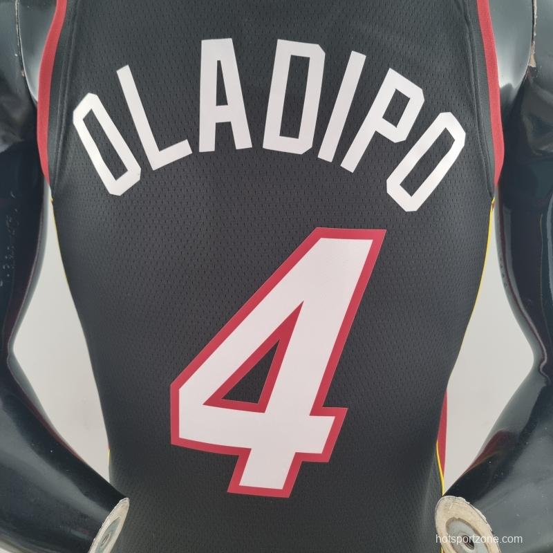 75th Anniversary Miami Heat OLADIPO#4 Black NBA Jersey