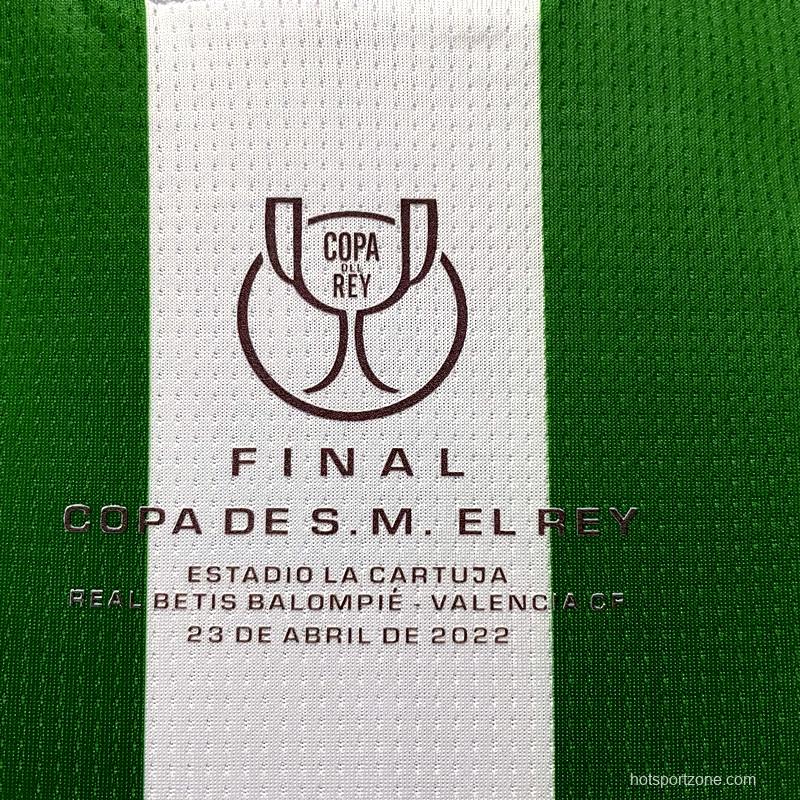 22/23 Real Betis King's Cup Version Home  Soccer Jersey