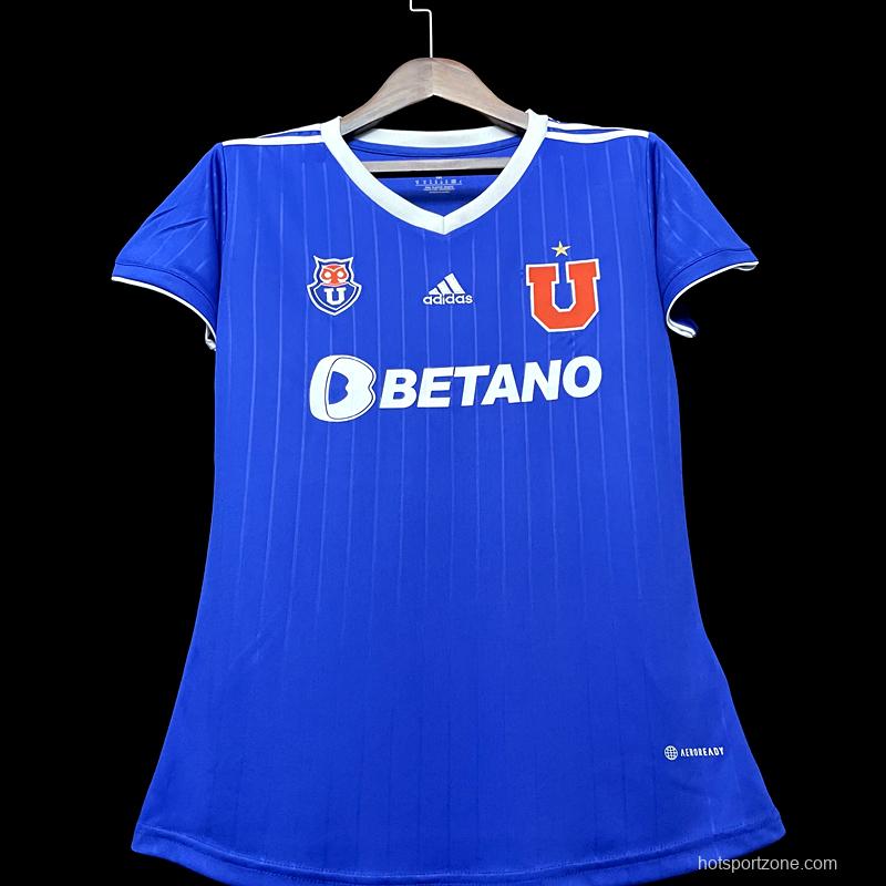 22/23 Chile Universidad De Home Woman  Soccer Jersey