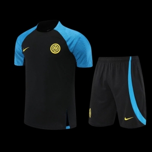 22/23 Inter Milan Black Short Sleeve Training Jersey: