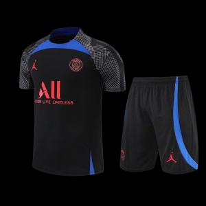 22/23 PSG Black Short Sleeve Training Jersey:
