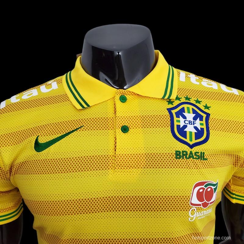 2022 Brazil POLO Yellow Stripe