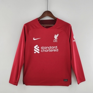 22/23 Long Sleeve Liverpool Home  Soccer Jersey