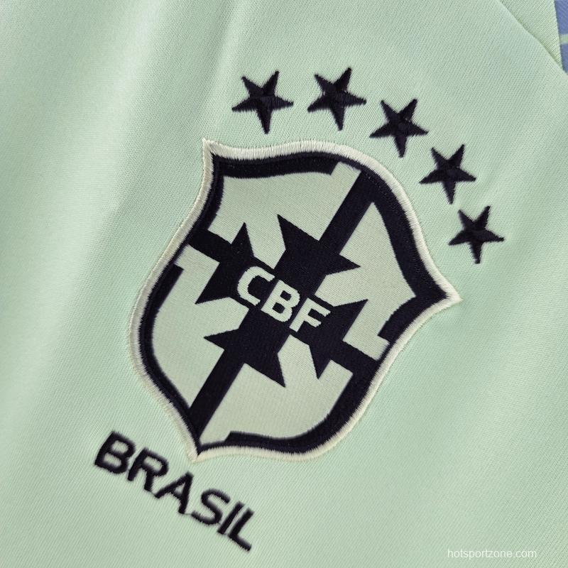 2022 Brazil Training Jersey Light Green 