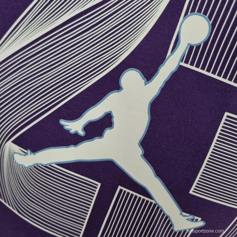 2022 NBA Jordan 23 Purple T-shirts #0050