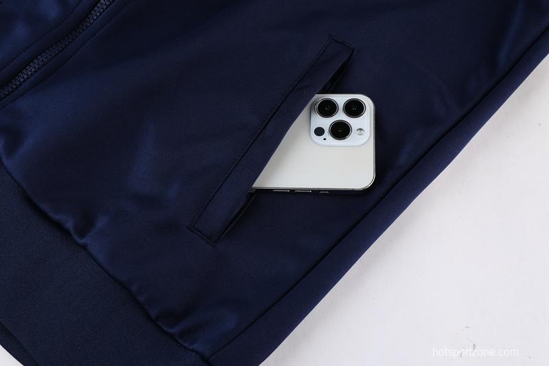 2022 Manchester City Navy/White Full Zipper Jacket Suit