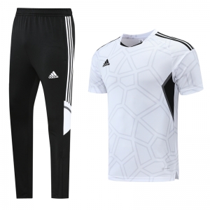 22/23 Adidas White  T-shirts+Long Pants Training Jersey