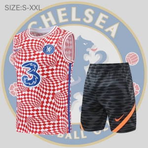 22/23 Chelsea Vest Training Jersey Kit Red And White
