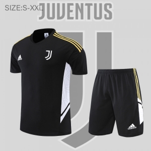 22/23 Juventus Training Jersey Short Sleeve Kit Black