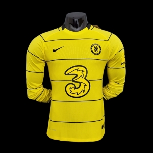 Player Version 21/22 Long Sleeve Chelsea Away Soccer Jersey