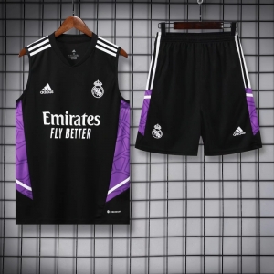 22/23 Real Madrid Black Pre-match Training Jersey Vest