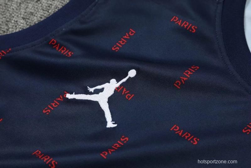22/23 PSG Pre-match Training Jersey Royal Blue Spotted Vest