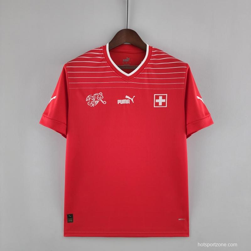 2022 Switzerland Home Soccer Jersey