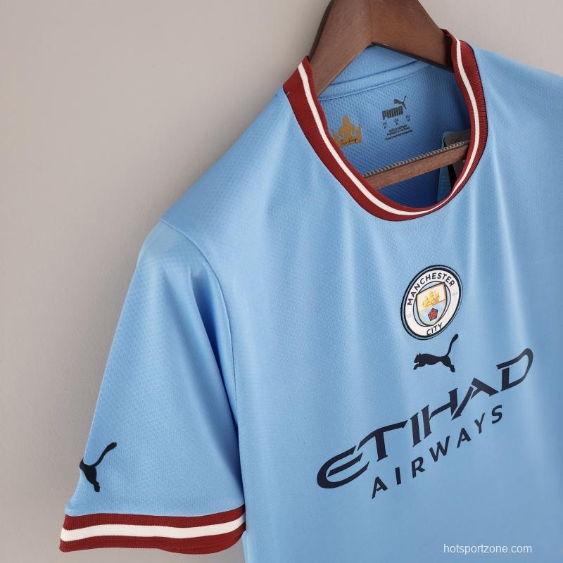 22/23 Manchester City Home Soccer Jersey
