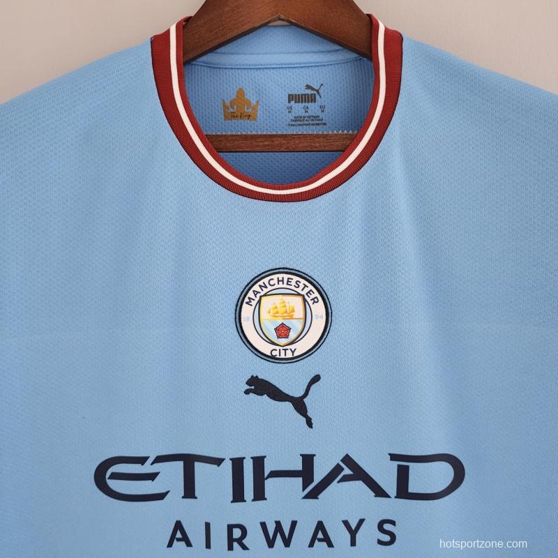 22/23 Manchester City Home Soccer Jersey