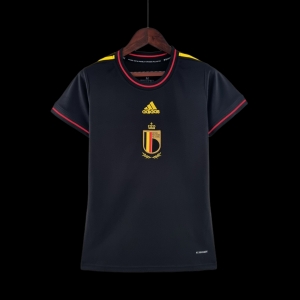 2022 Women Belgium Black Soccer Jersey