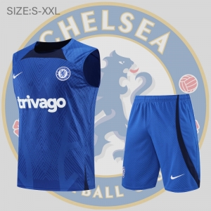 22/23 Chelsea Vest Training Jersey Kit Diamond Blue