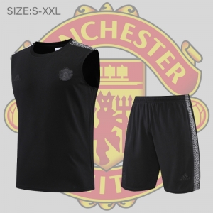22/23 Manchester United Vest Training Jersey Kit Black