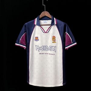 Retro 1999 West Ham Iron Maiden Away Soccer Jersey