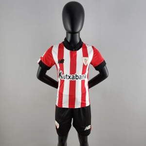 22/23 Kids Kit Athletic Bilbao Home Size：16-28 Soccer Jersey