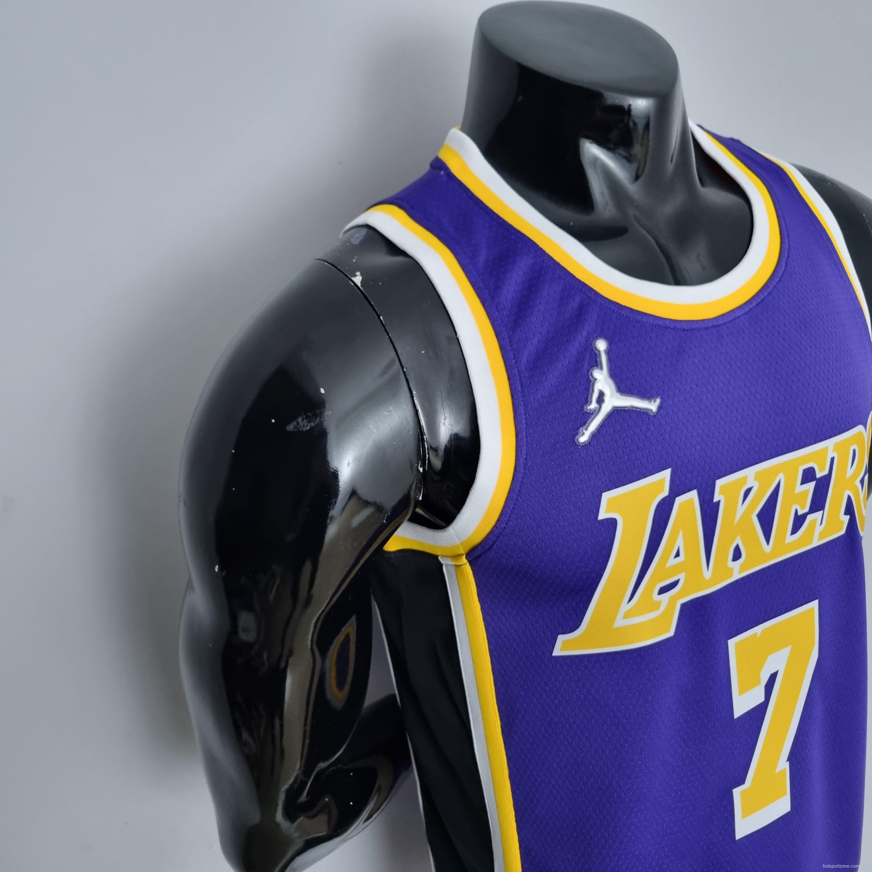 75th Anniversary Anthony #7 Los Angeles Lakers Jordan Purple NBA Jersey