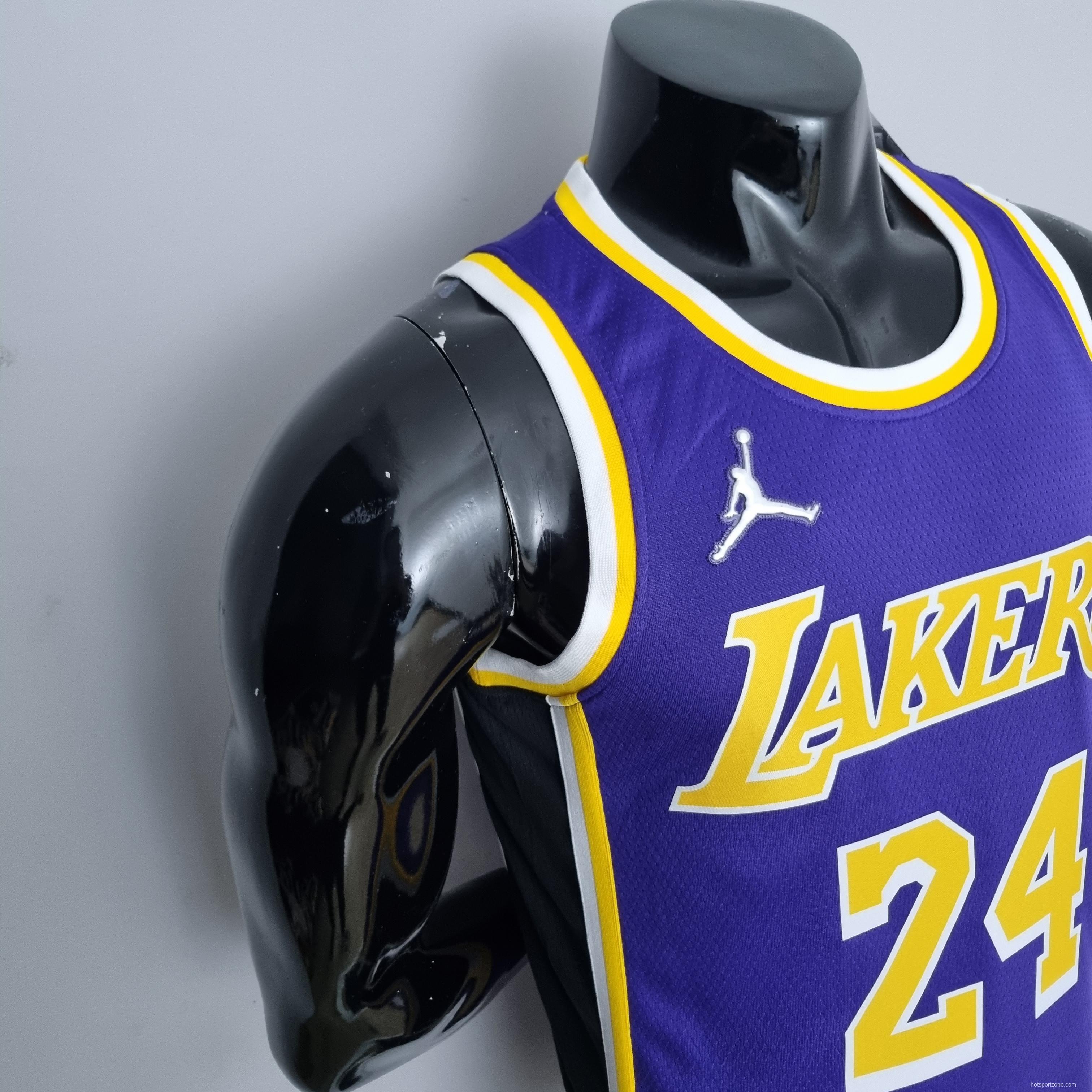75th Anniversary BRYANT#24 Los Angeles Lakers Jordan Purple NBA Jersey