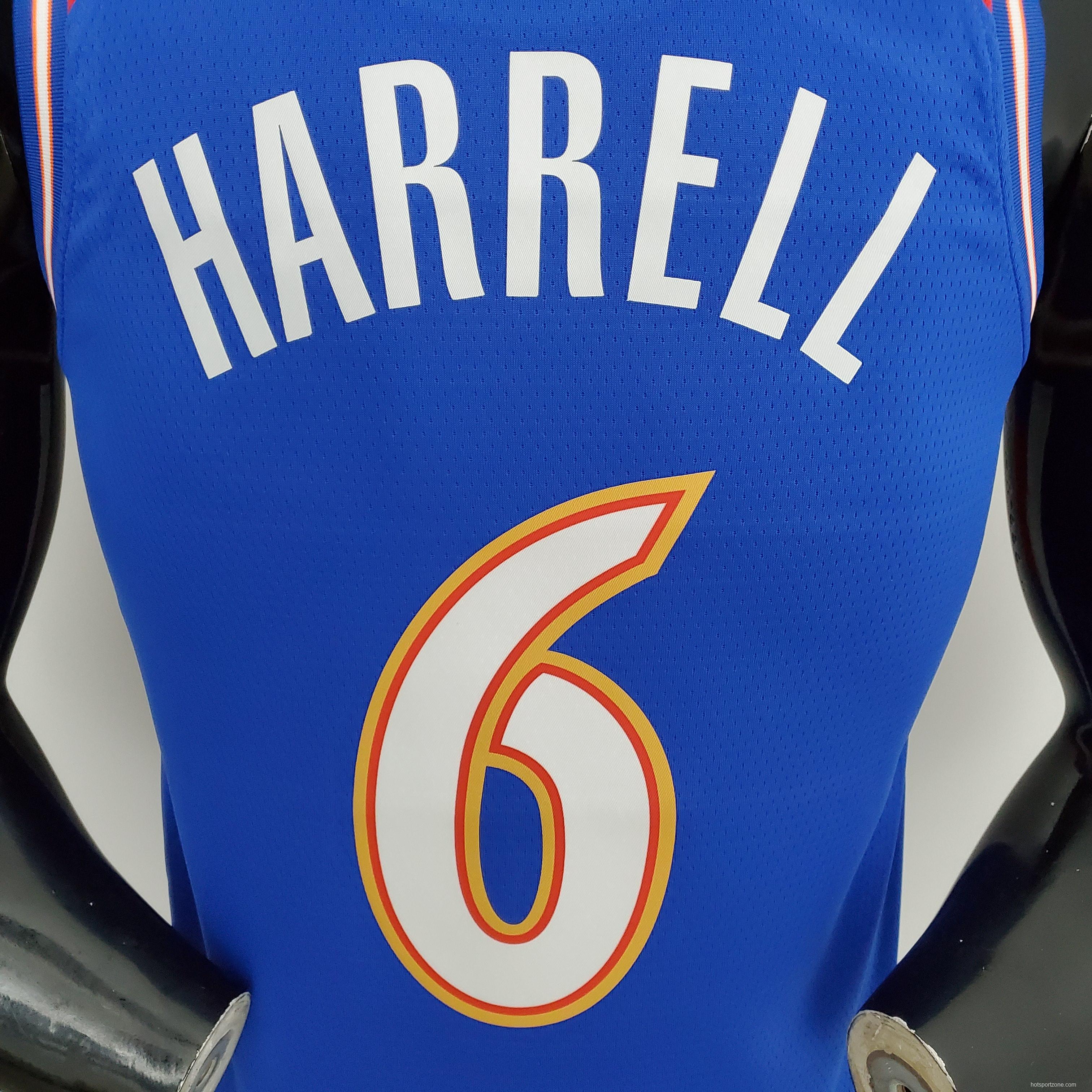 2022 Washington Wizards Harrell #6 Talent City Edition Blue-Red NBA Jersey