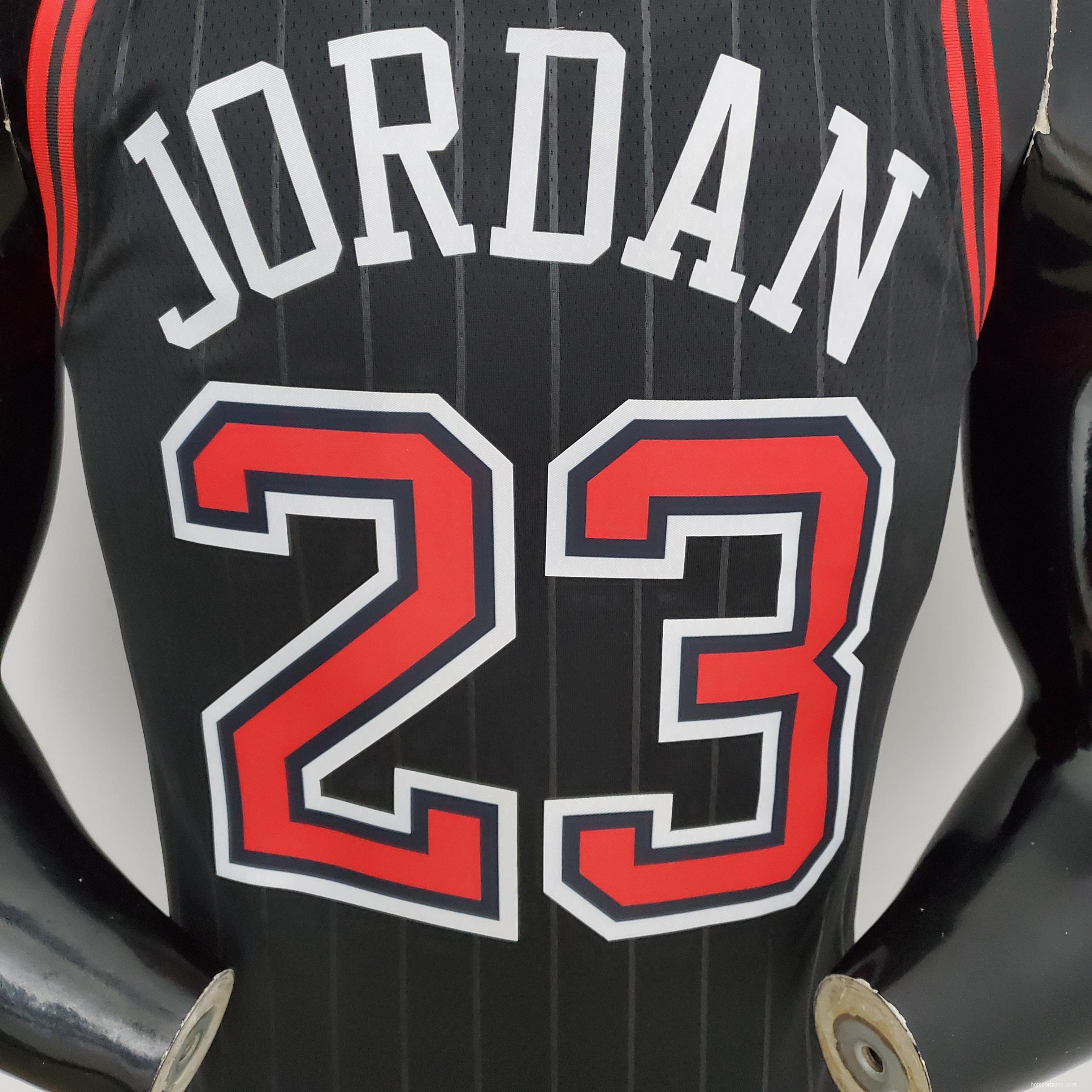 75th Anniversary Jordan #23 Bulls Flyers Black NBA Jersey