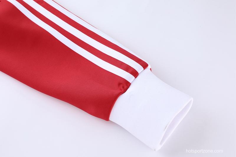 22/23 Mancester United Red Full Zipper Jacket+Long Pants