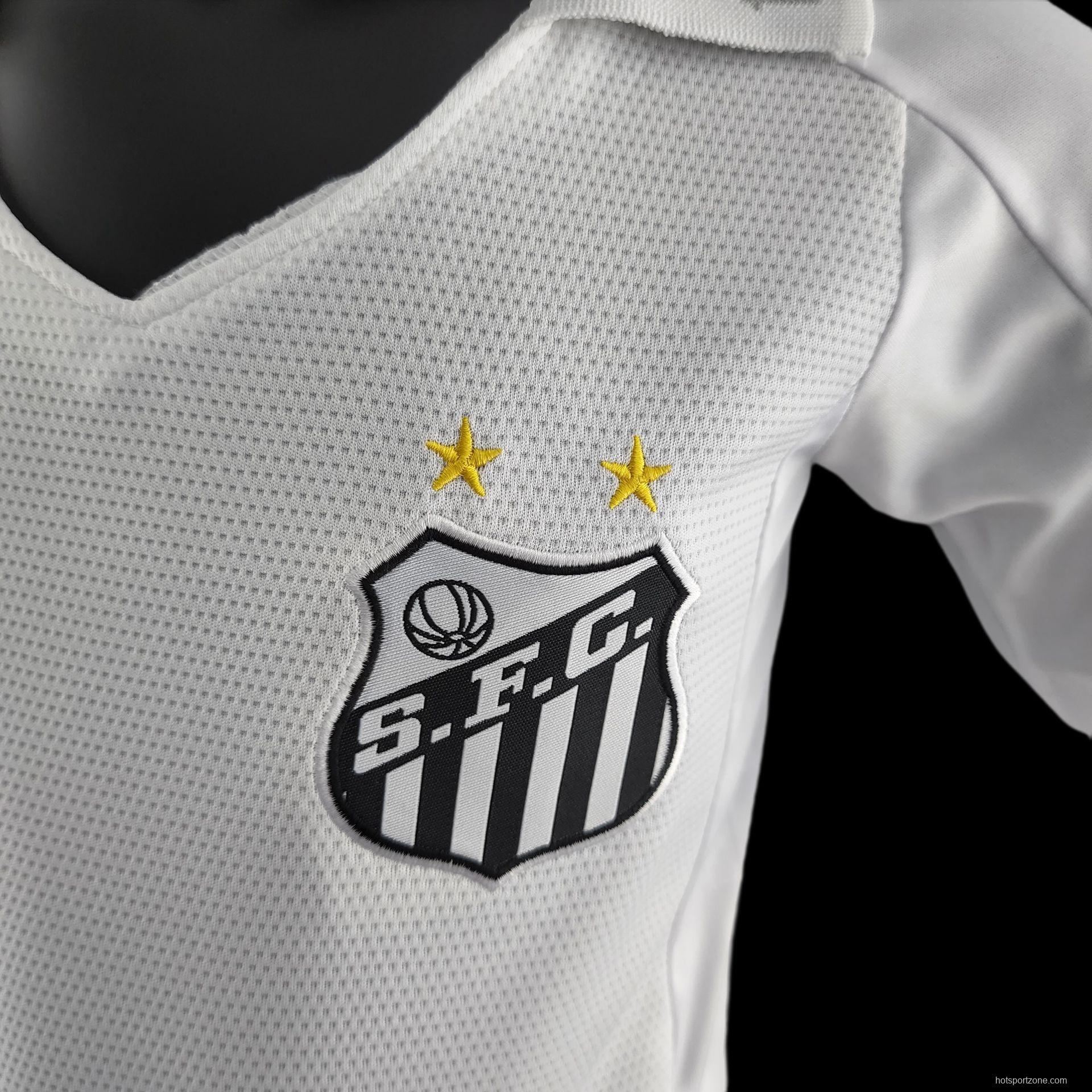 22/23 Kids  Santos Home Size 16-28 Soccer Jersey