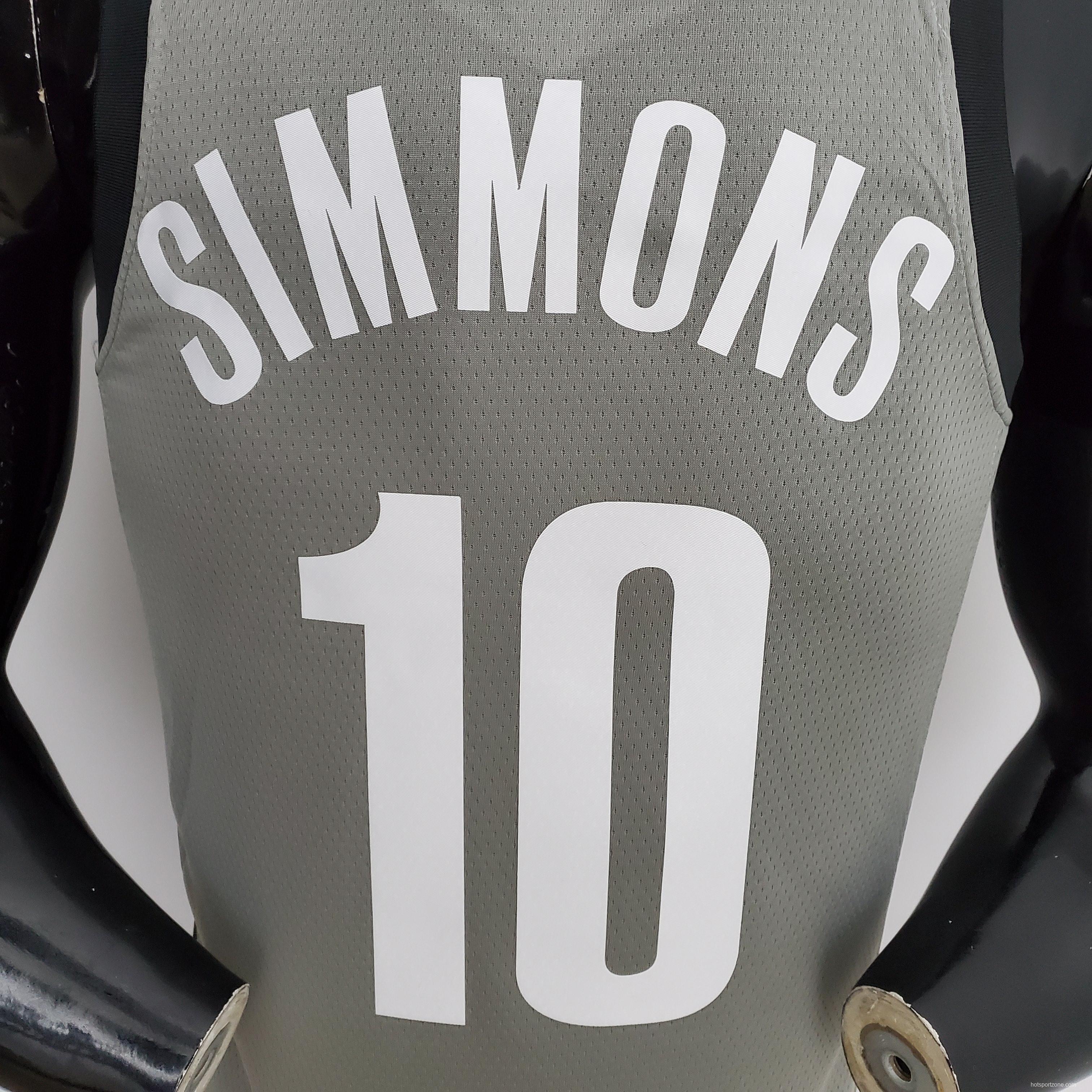 NBA Nets Simmons #10 Flyer Grey Jersey