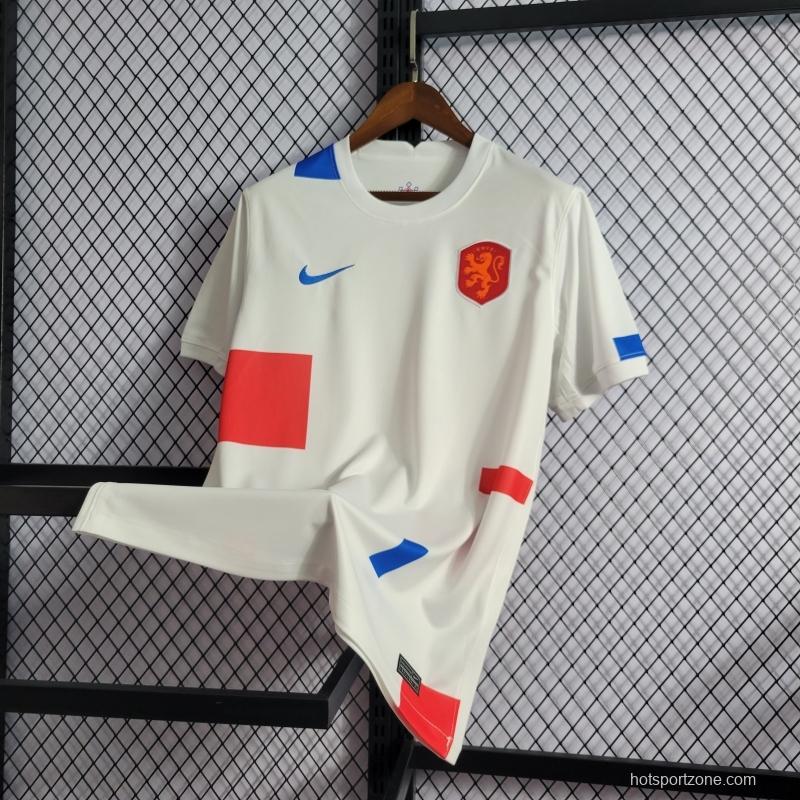 2022 Netherlands Away Soccer Jersey