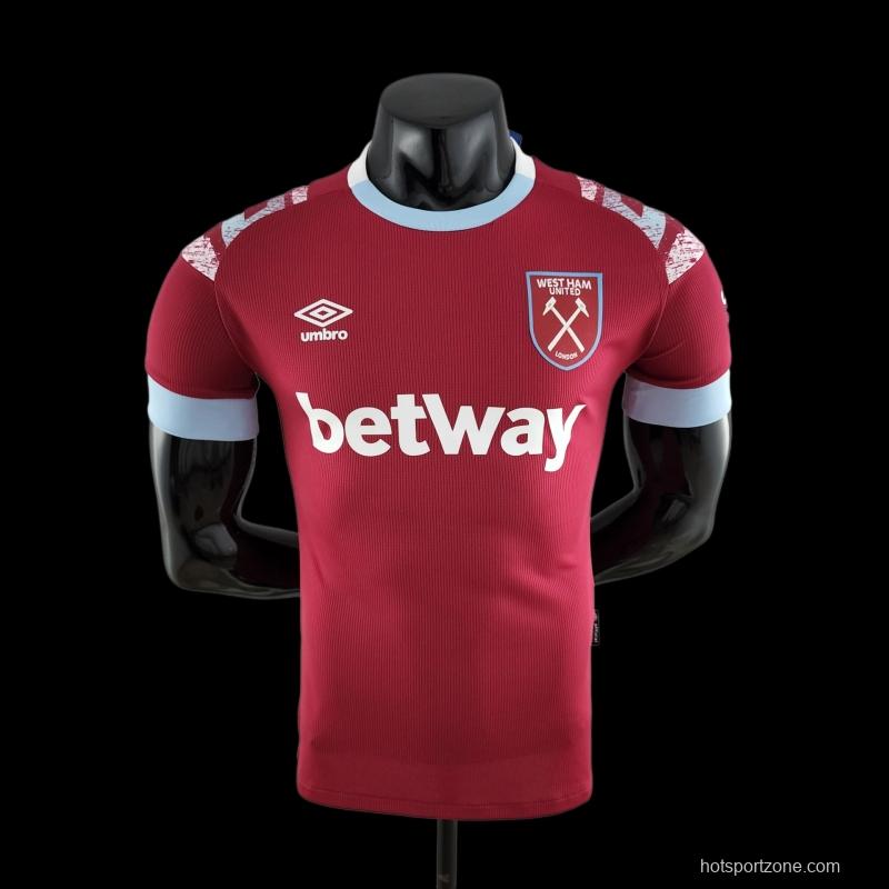 Player Version 22/23 West Ham United Home Soccer Jersey