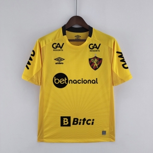 22/23 Goalkeeper Recife Sports Yellow With Full Sponsors