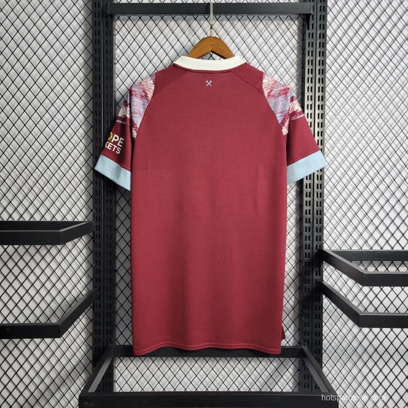 22/23 West Ham Home Soccer Jersey