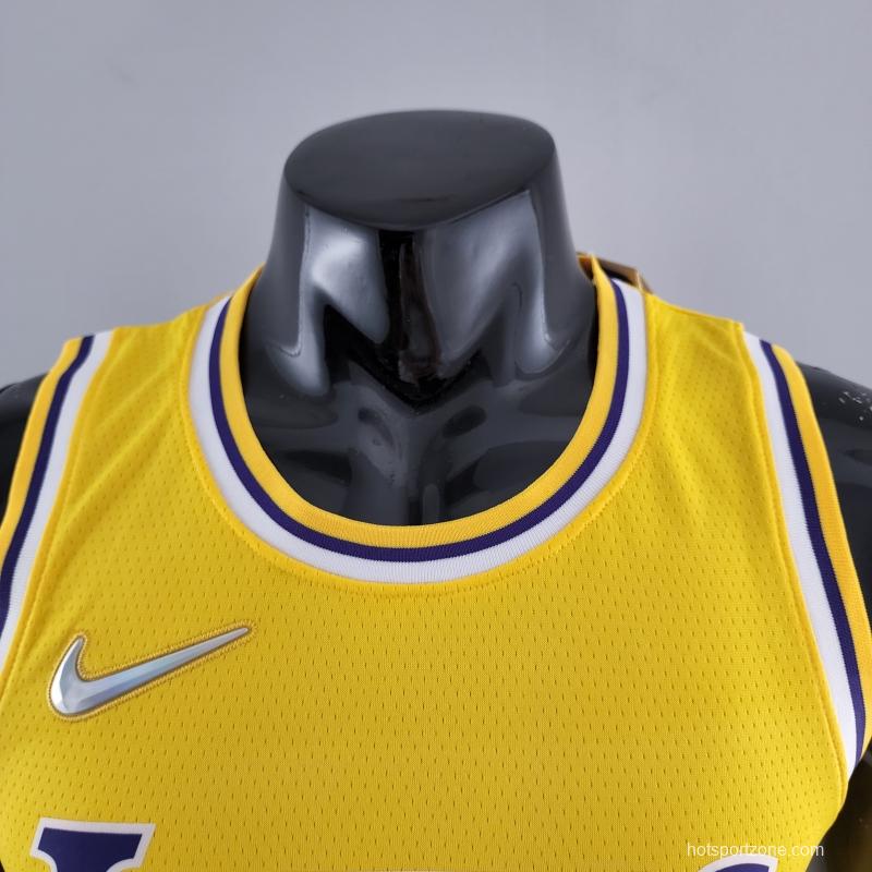 75th Anniversary IRVING #2 Los Angeles Lakers Yellow NBA Jersey