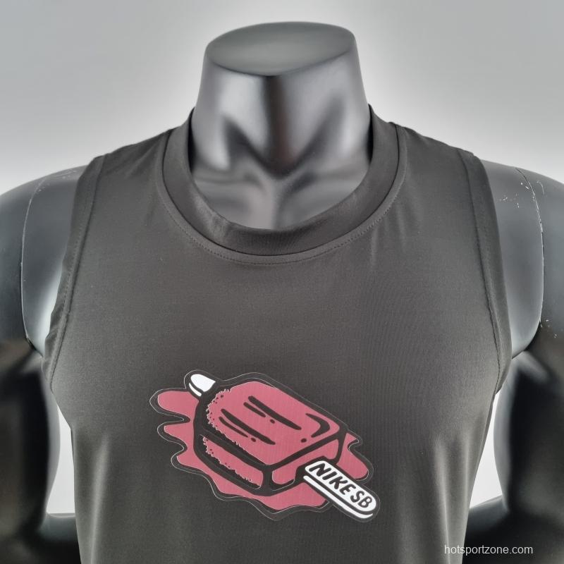 2022 Nike Black Vest Shirts "Icecream Logo"#K000199