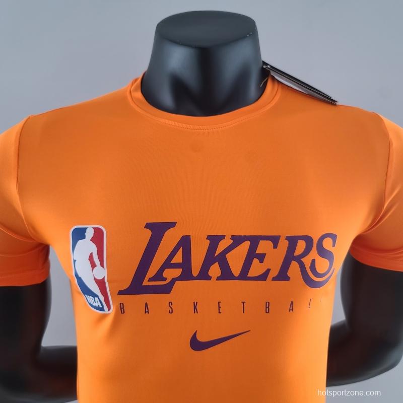 2022 NBA Lakers Orange T-Shirts#K000220
