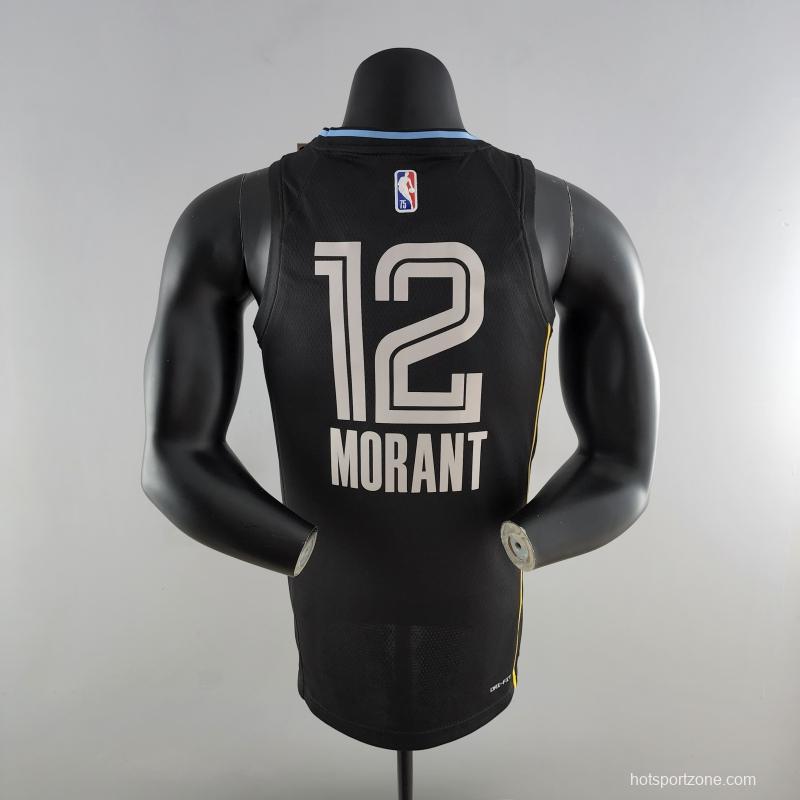 MORANT#12 Memphis Grizzlies Honor Edition Black NBA Jersey