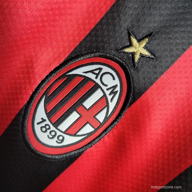 22/23 Long Sleeve AC Milan Home Soccer Jersey