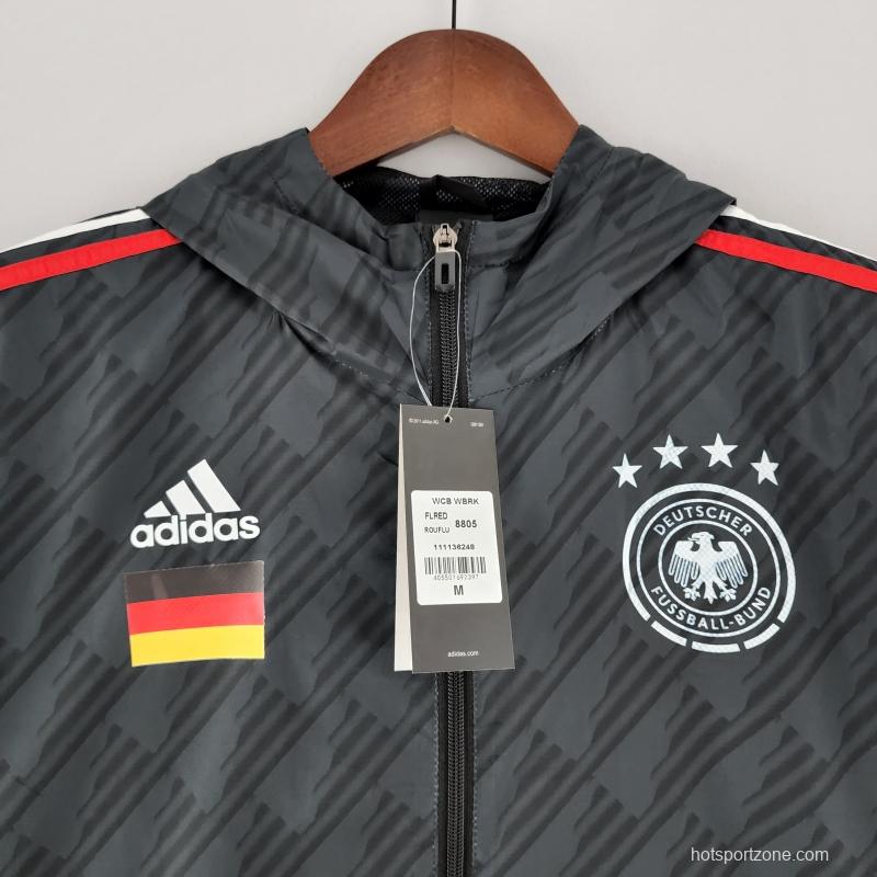 2022 Germany Windbreaker Black Red And White