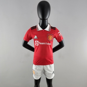 22/23 Kids Manchester United Home SIZE16-28 Soccer Jersey
