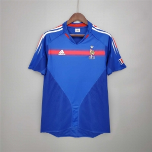 Retro 2004 France Home Soccer Jersey