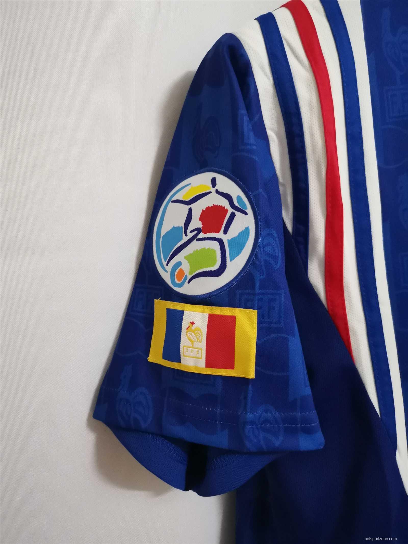 Retro 1996 France Home Blue Soccer Jersey