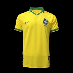 Retro 1997 Brazil Home Soccer Jersey