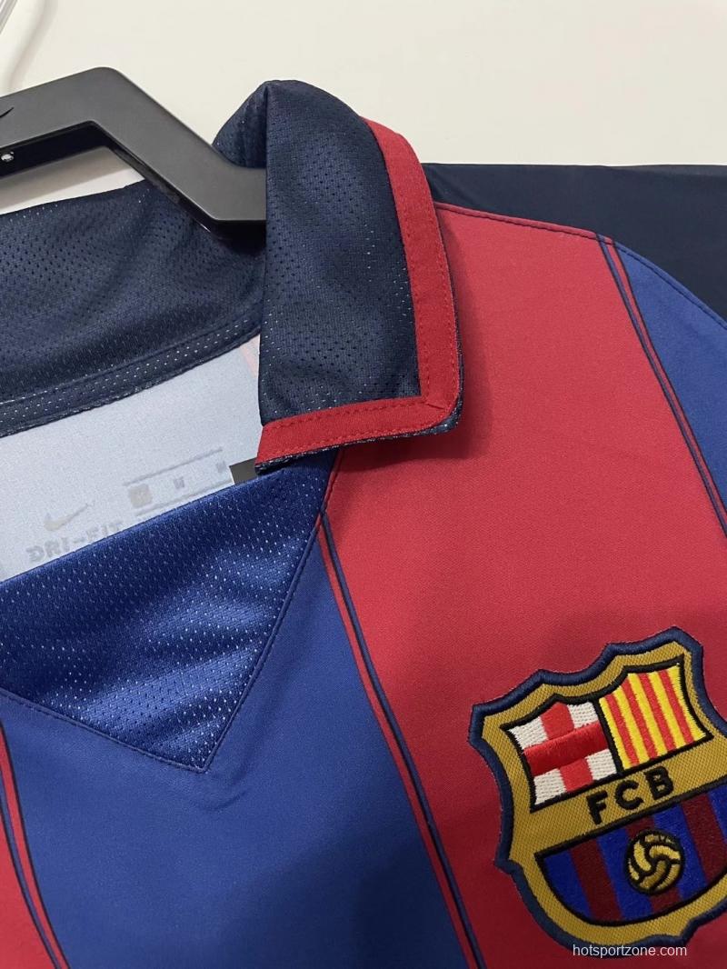 Retro 03/04 Barcelona Home Soccer Jersey