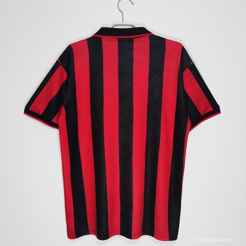 Retro 1995/96 AC Milan Home Soccer Jersey