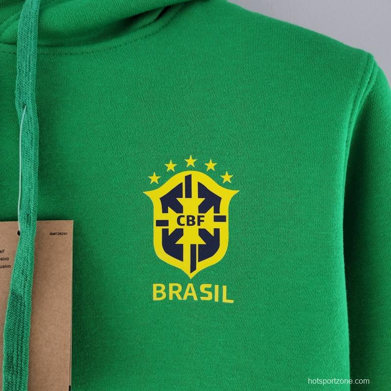 2022 Brazil Hoodie Green