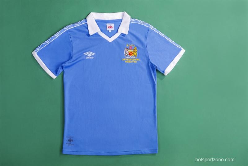 Retro 81/82 Manchester City Home Soccer Jersey